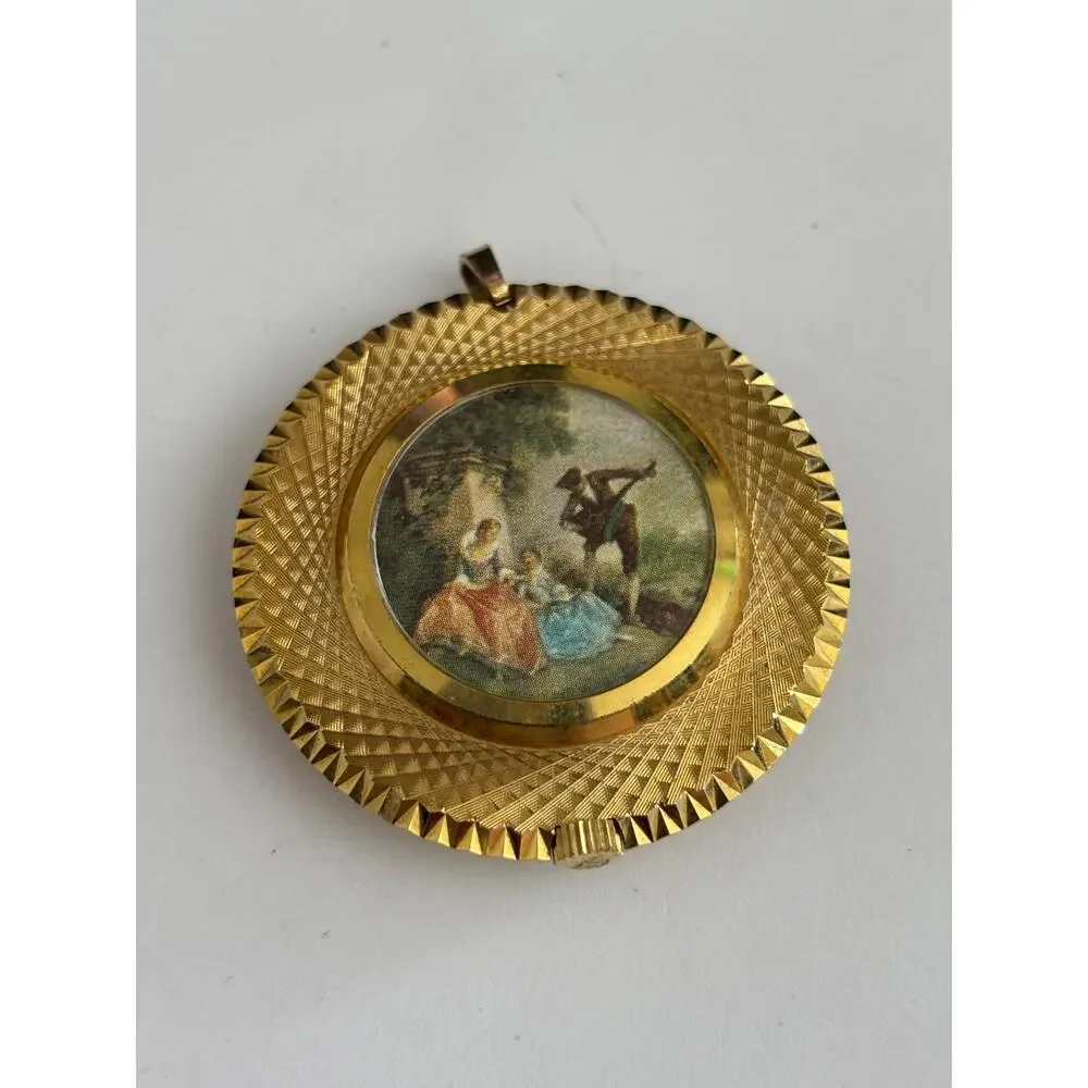 Vintage Endura Swiss Pendant Watch Gold Tone NOT Tested
